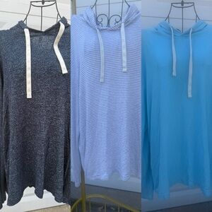Zyia Boyfriend Hoodie Lot- in Black, White, and Blue